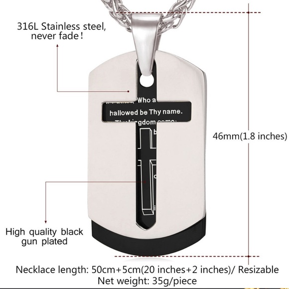 New stainless steel cross necklace - Picture 2 of 4